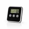 Vleesthermometer | Alarm / Timer | LCD-Scherm | 0 - 250 °C | Zilver / Zwart