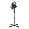 Staande Ventilator | Diameter: 400 mm | 3 Snelheden | Zwenkfunctie | 45 W | Verstelbare hoogte | Zwart