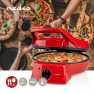 Pizzamaker en Grill | 30 cm | Regelbare temperatuur | 1800 W