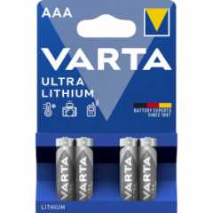 Lithium Batterij AAA | 1.5 V DC | 1100 mAh | 4-Blisterkaart | Grijs / Zilver