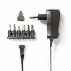 Universele AC-Stroomadapter | 7.2 W | 3 - 12 V DC | 1.80 m | 1.0 A | 6 plug(s) | Zwart