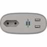 Estilo bankcontactdoos met USB-oplaadfunctie (bankcontactdoos met 1x Euro-contactdoos en 2x USB-lader, bedcontactdoos met montag