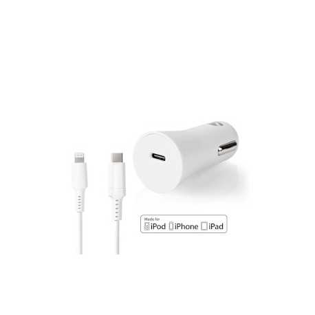 Autolader | 20 W | 1.67 / 2.22 / 3.0 A | Outputs: 1 | Poorttype: USB-C™ | Lightning 8-Pins (Los) Kabel | 1.0 m | Automatische Vo