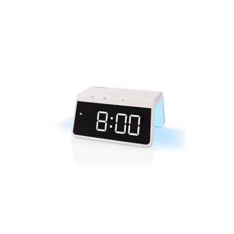 Wekker met Draadloze Lader | Qi gecertificeerd | 5 / 7.5 / 10 / 15 W | USB-A Male | Nachtlamp | 2 Alarmtijden | Snoozefunctie