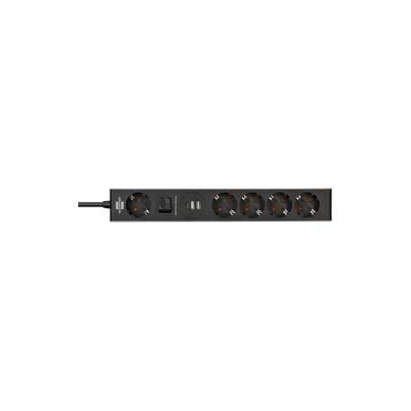 5-voudige stekkerdoos met USB Power Delivery voor snel opladen (1x oplader type C, 2x USB 2,4 A, 1,5m kabel, met schakelaar) TYP