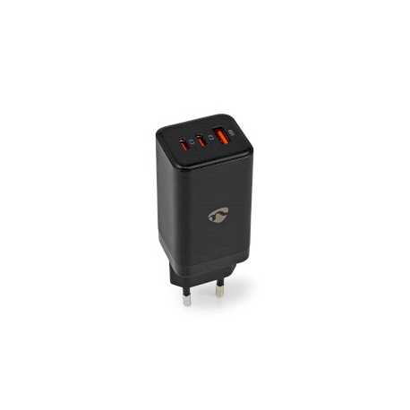 Oplader | 65 W | GaN | Snellaad functie | 3.0 / 3.25 A | Outputs: 3 | USB-A / 2x USB-C™ | Automatische Voltage Selectie