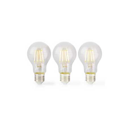 LED-Filamentlamp E27 | A60 | 4 W | 470 lm | 2700 K | Warm Wit | Retrostijl | 3 Stuks