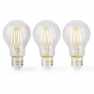 LED-Filamentlamp E27 | A60 | 4 W | 470 lm | 2700 K | Warm Wit | Retrostijl | 3 Stuks