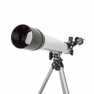 Telescoop | Diafragma: 50 mm | Brandpuntsafstand: 600 mm | Finderscope: 5 x 24 | Maximale werkhoogte: 125 cm | Tripod | Wit / Zw