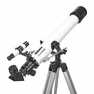 Telescoop | Diafragma: 70 mm | Brandpuntsafstand: 700 mm | Finderscope: 5 x 24 | Maximale werkhoogte: 125 cm | Tripod | Wit / Zw
