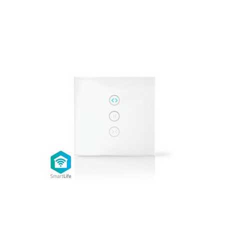 SmartLife Wandschakelaar | Wi-Fi | Gordijn / Sluiter / Zonnescherm | Muurmontage | 300 W | Android™ / IOS | Glas | Wit