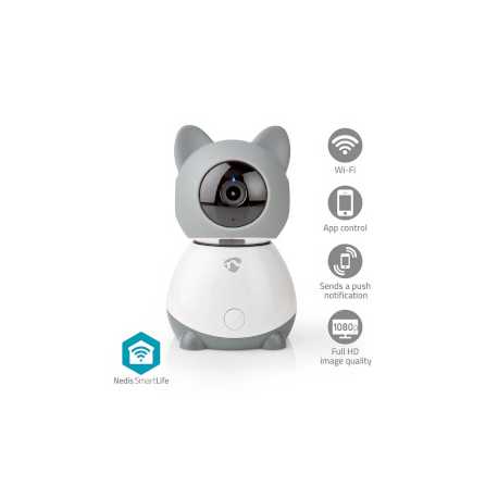 SmartLife Camera voor Binnen | Wi-Fi | Full HD 1080p | Pan tilt | Cloud Opslag (optioneel) / microSD (niet inbegrepen) | Met bew