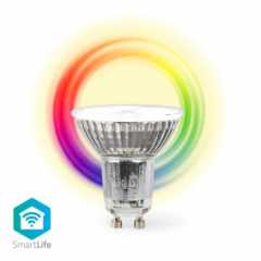 SmartLife LED Spot | Wi-Fi | GU10 | 345 lm | 4.9 W | RGB / Warm tot Koel Wit | 2700 - 6500 K | Energieklasse: G | Android™ / IOS