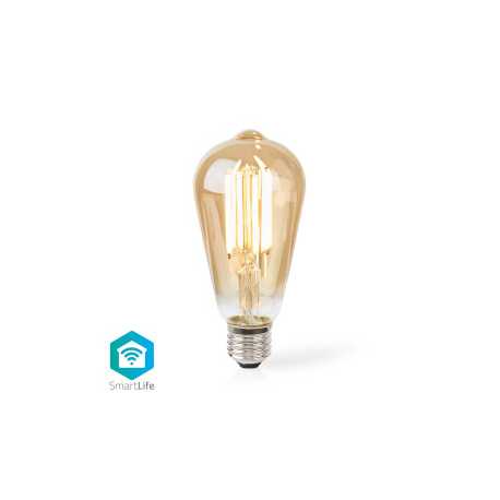 SmartLife LED Filamentlamp | Wi-Fi | E27 | 806 lm | 7 W | Warm Wit | 1800 - 3000 K | Glas | Android™ / IOS | ST64 | 1 Stuks