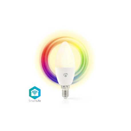 SmartLife Multicolour Lamp | Wi-Fi | E14 | 470 lm | 4.9 W | RGB / Warm tot Koel Wit | 2700 - 6500 K | Android™ / IOS | Kaars | 1