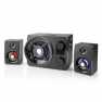 Gaming Speaker | Speaker-kanalen: 2.1 | Netvoeding | 3,5 mm Male | 75 W | LED | Volumebediening