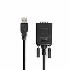 RS232-Converter | USB-A Male | RS232 | Vernikkeld | 0.90 m | Rond | PVC | Zwart | Doos