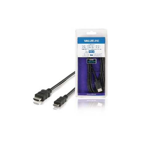 High Speed HDMI kabel met Ethernet HDMI-Connector - HDMI Mini-Connector Male 2.00 m Zwart