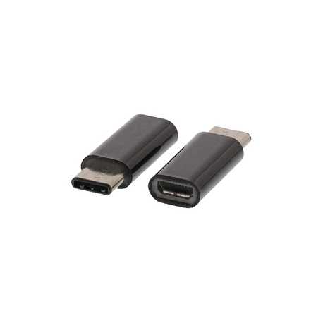 USB 2.0-Adapter USB-C Male - USB Micro-B Female Zwart