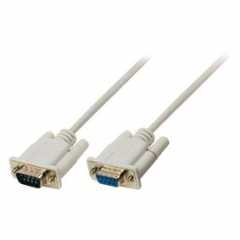 Seriële kabel SUB-D 9-Pins Male - SUB-D 9-Pins Female 10.0 m Ivoor