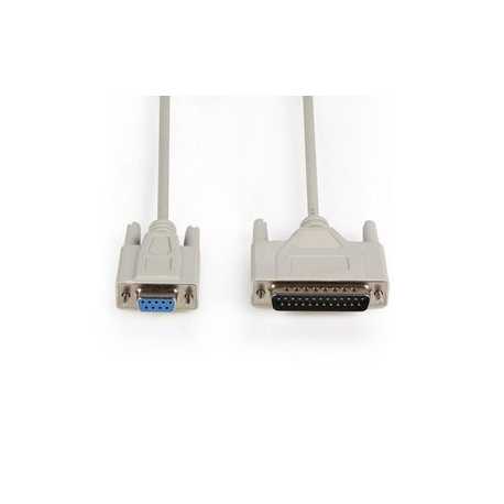 Seriële kabel SUB-D 9-Pins Female - SUB-D 25-Pins Male 2.00 m Ivoor
