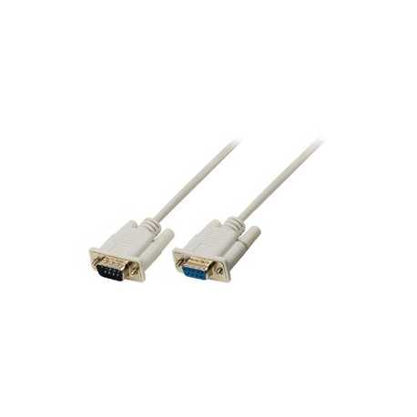 Seriële kabel SUB-D 9-Pins Male - SUB-D 9-Pins Female 0.50 m Ivoor