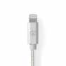 Lightning Kabel | USB 2.0 | Apple Lightning 8-Pins | USB-A Male | 480 Mbps | Verguld | 3.00 m | Rond | Gevlochten / Nylon | Alum