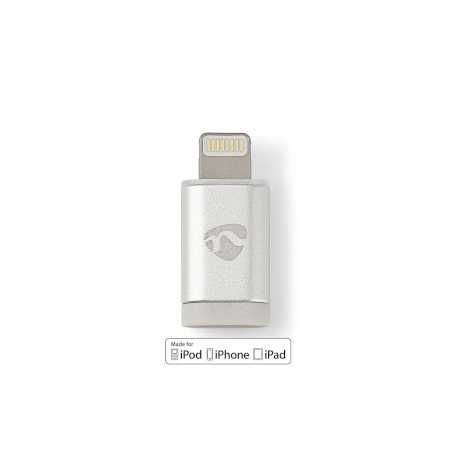 Lightning-Adapter | Apple Lightning 8-Pins | USB Micro-B Female | Verguld | Rond | Aluminium