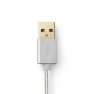 USB-Kabel | USB 2.0 | USB-A Male | USB-C™ Male | 15 W | 480 Mbps | Verguld | 2.00 m | Rond | Gevlochten / Nylon | Aluminium | Co