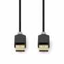 USB-Kabel | USB 2.0 | USB-A Male | USB-A Male | 480 Mbps | Verguld | 2.00 m | Rond | PVC | Antraciet | Doos