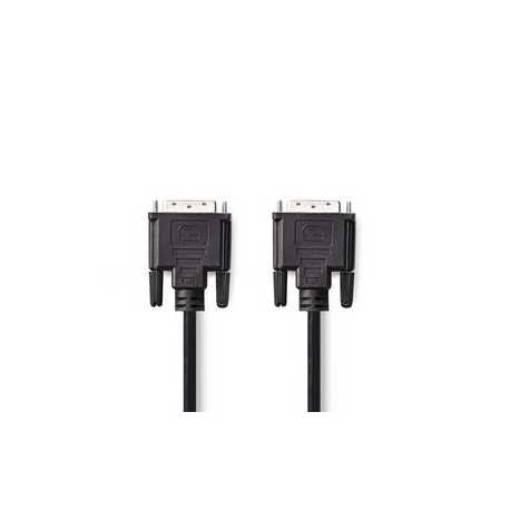 DVI-Kabel | DVI-D 24+1-Pins Male | DVI-D 24+1-Pins Male | 1080p | Vernikkeld | 10.0 m | Recht | PVC | Zwart | Polybag