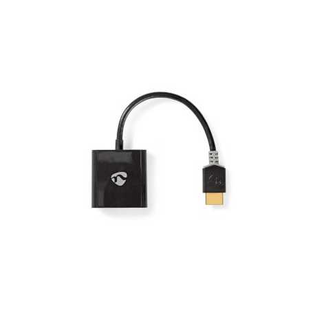 HDMI™-Adapter | HDMI™ Connector | USB Micro-B Female / VGA Female 15p / 3,5 mm Female | Verguld | Recht | PVC | Antraciet | 1 St