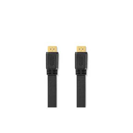 High Speed ​​HDMI™-Kabel met Ethernet | HDMI™ Connector | HDMI™ Connector | 4K@30Hz | 10.2 Gbps | 1.50 m | Plat | PVC | Zwart | 