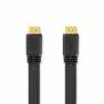 High Speed ​​HDMI™-Kabel met Ethernet | HDMI™ Connector | HDMI™ Connector | 4K@30Hz | 10.2 Gbps | 1.50 m | Plat | PVC | Zwart | 
