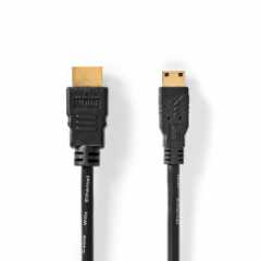 High Speed ​​HDMI™-Kabel met Ethernet | HDMI™ Connector | HDMI™ Mini-Connector | 4K@30Hz | 10.2 Gbps | 3.00 m | Rond | PVC | Zwa