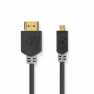 High Speed ​​HDMI™-Kabel met Ethernet | HDMI™ Connector | HDMI™ Micro-Connector | 4K@30Hz | 10.2 Gbps | 2.00 m | Rond | PVC | An