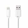 Lightning Kabel | USB 2.0 | Apple Lightning 8-Pins | USB-A Male | 480 Mbps | Vernikkeld | 1.00 m | Rond | PVC | Wit | Doos