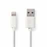 Lightning Kabel | USB 2.0 | Apple Lightning 8-Pins | USB-A Male | 480 Mbps | Vernikkeld | 3.00 m | Rond | PVC | Wit | Doos
