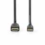 High Speed ​​HDMI™-Kabel met Ethernet | HDMI™ Connector | HDMI™ Mini-Connector | 4K@30Hz | 10.2 Gbps | 2.00 m | Rond | PVC | Zwa
