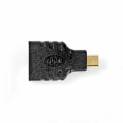 HDMI™-Adapter | HDMI™ Micro-Connector | HDMI™ Output | Verguld | Recht | ABS | Zwart | 1 Stuks | Doos