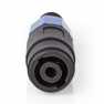 Speaker-Connector | Recht | Male | Vernikkeld | Soldeer | Diameter kabelinvoer: 8.0 mm | ABS | Zwart | 1 Stuks | Polybag