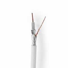 Coaxkabel op Haspel | 4G / LTE Secure | 75 Ohm | Drievoudig Afgeschermd | ECA | 25.0 m | Coax | PVC | Wit | Gift Box