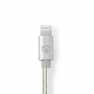 Lightning Kabel | USB 2.0 | Apple Lightning 8-Pins | USB-C™ Male | 480 Mbps | Verguld | 2.00 m | Rond | Gevlochten / Nylon | Alu