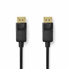 DisplayPort-Kabel | DisplayPort Male | DisplayPort Male | 8K@60Hz | Vernikkeld | 3.00 m | Rond | PVC | Zwart | Doos