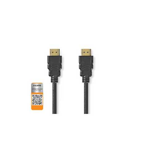 Premium High Speed ​​HDMI™-Kabel met Ethernet | HDMI™ Connector | HDMI™ Connector | 4K@60Hz | 18 Gbps | 2.00 m | Rond | PVC | Zw