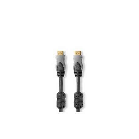 High Speed ​​HDMI™-Kabel met Ethernet | HDMI™ Connector | HDMI™ Connector | 4K@30Hz | 10.2 Gbps | 10.0 m | Rond | PVC | Antracie