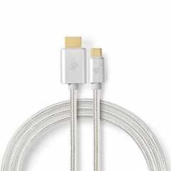 USB-C™ Adapter | USB 3.2 Gen 1 | USB-C™ Male | HDMI™ Connector | 4K@60Hz | 18 Gbps | 2.00 m | Rond | Verguld | Gevlochten / Nylo
