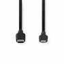 Lightning Kabel | USB 2.0 | Apple Lightning 8-Pins | USB-C™ Male | 480 Mbps | Vernikkeld | 1.00 m | Rond | PVC | Zwart | Doos