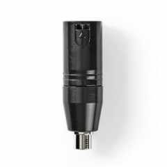 XLR-Adapter | XLR 3-Pins Male | RCA Female | Vernikkeld | Recht | Metaal | Zwart | 1 Stuks | Polybag
