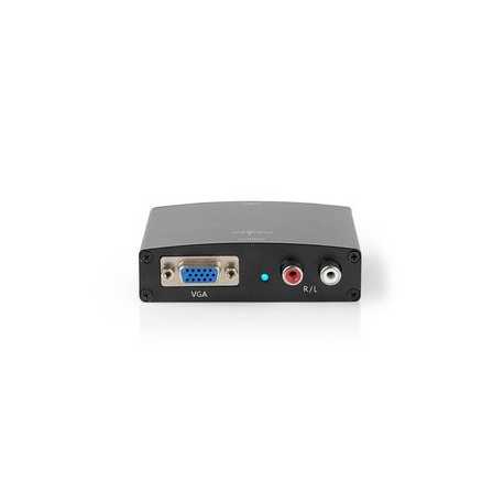 HDMI™-Converter | HDMI™ Input | VGA Female / 2x RCA Female | 1-weg | 1280x768 | 1.65 Gbps | Aluminium | Antraciet